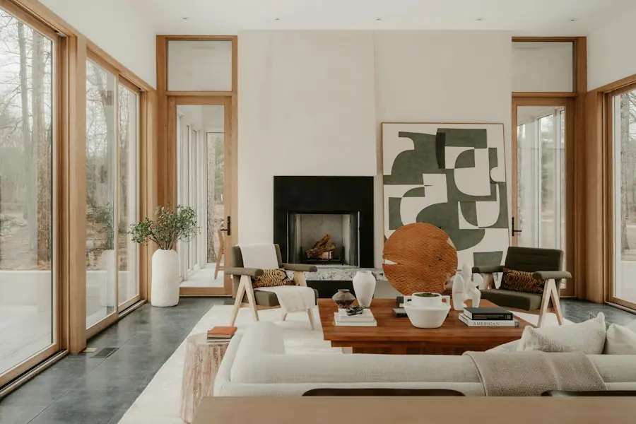Bright designer living room