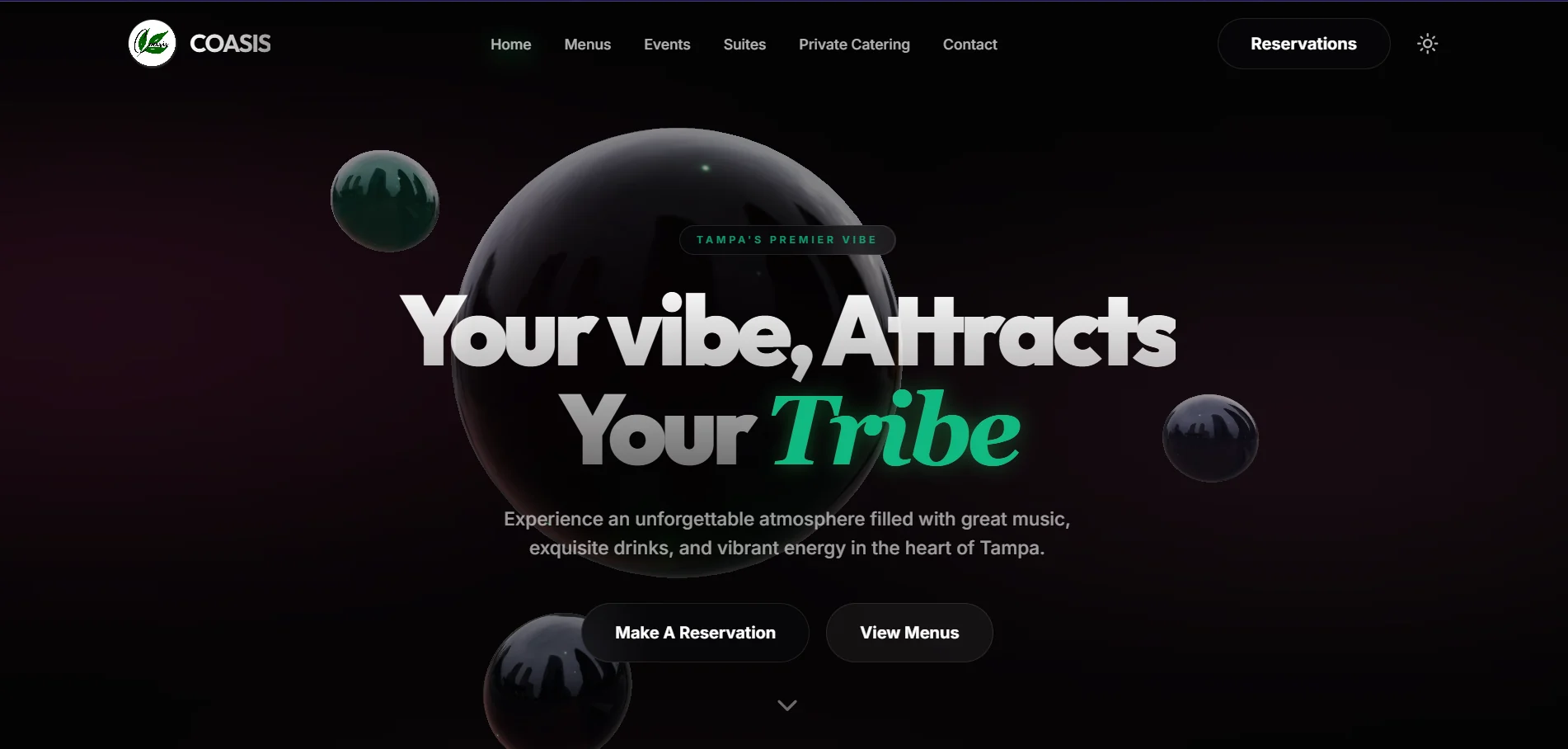 Coasis website designed and built by Crayora