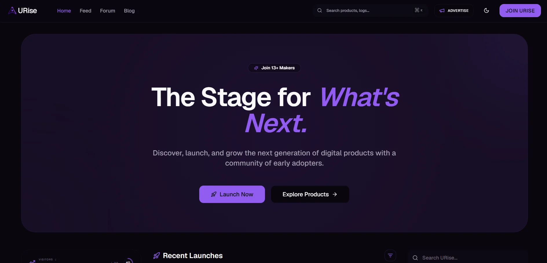 U Rise website by Crayora